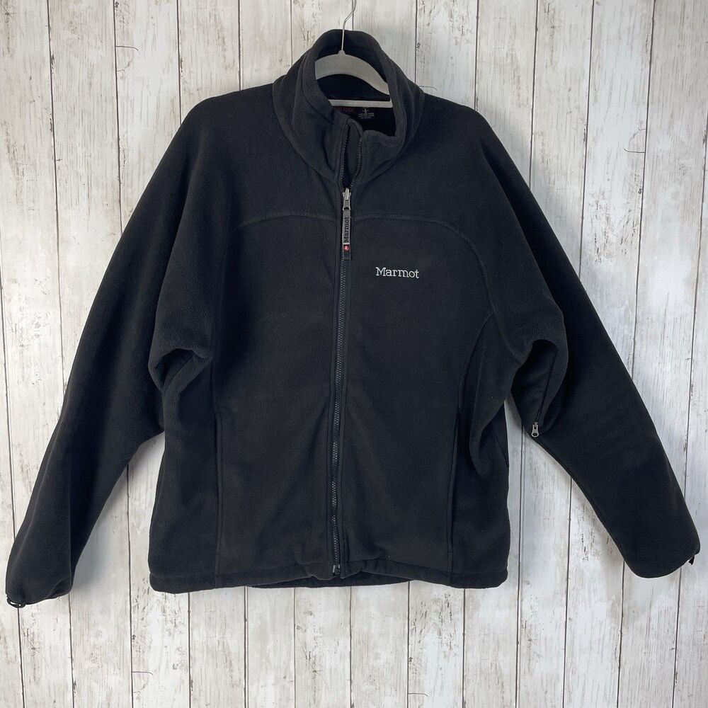 Marmot Men’s Black Fleece Full Zip Jacket  Size Large